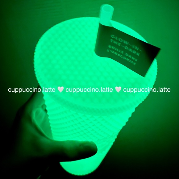 👻NWT✨Starbucks ‘Lemongrass Glow in The Dark Bling’ Studded Cold Cup Tumbler - Picture 10 of 11